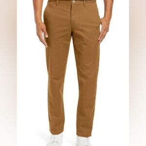 Bonobos Men's Slim Fit Dark Tan Khaki  Chino Pants 32/34 cotton stretch